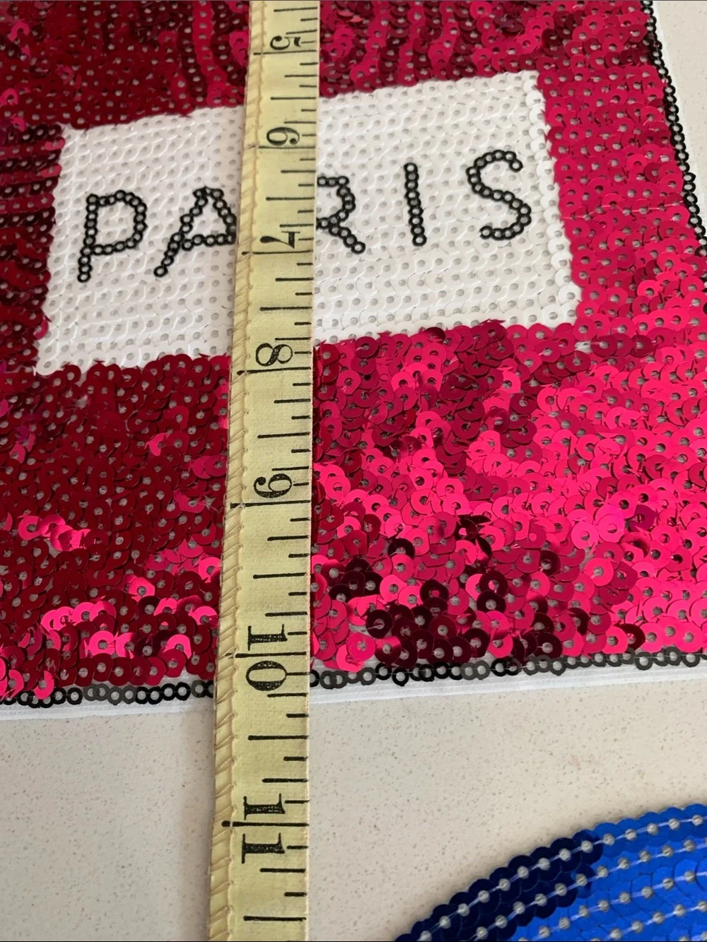 Fashion patch appliqué set (3) 7x9 stitch on not iron on sequins new